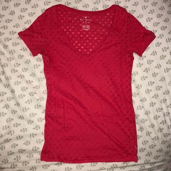 Red/coral V neck - Picture 1 of 1